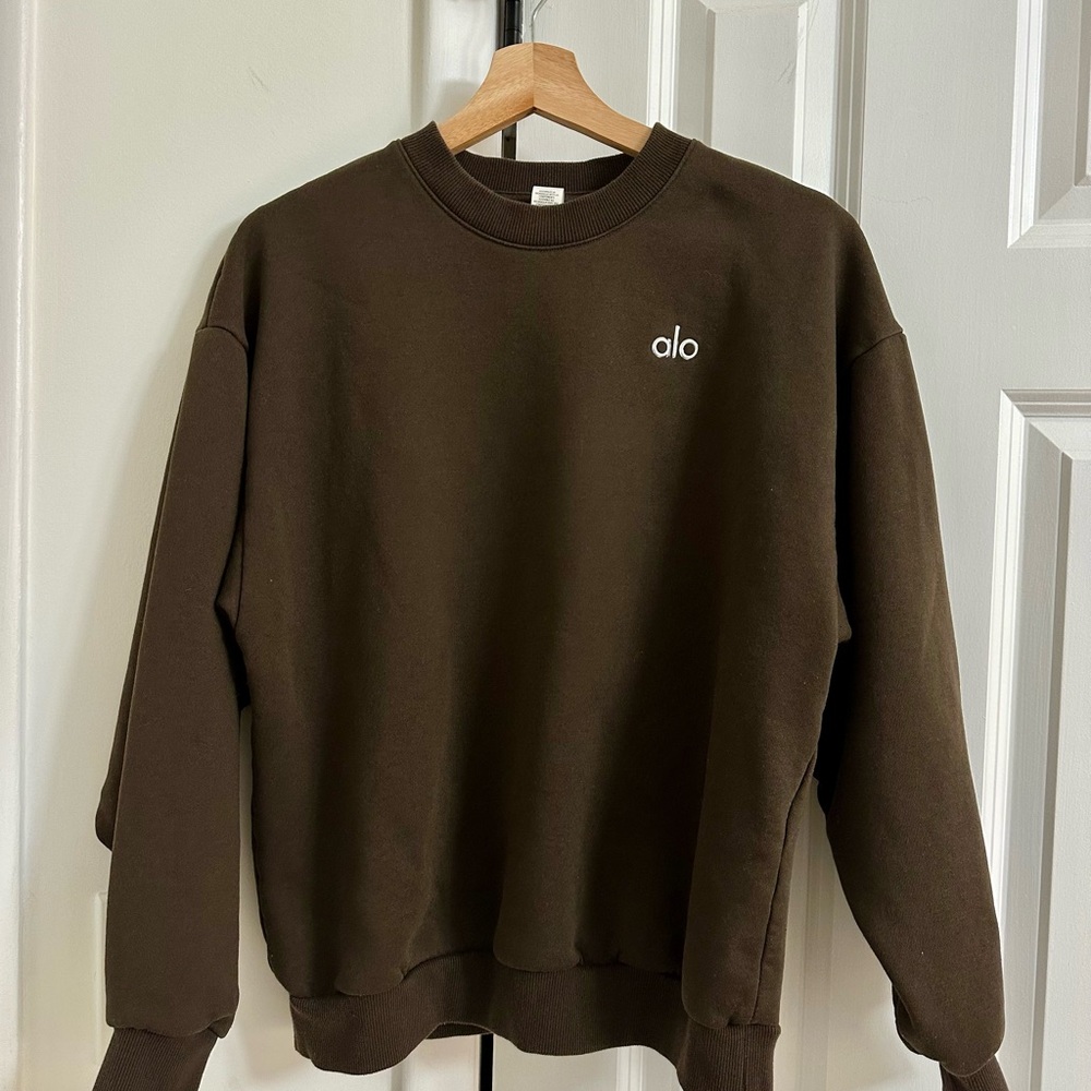 ALO accolade crew neck pullover sweatshirt unisex size XS